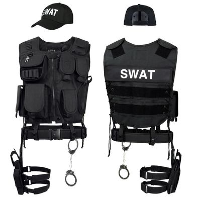 SWAT FBI POLICE Security TASK FORCE DEA NYPD Sheriff Kostüm inkl. Einsatzweste,