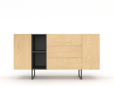 Kommode Sideboard Lowboard Anrichte Wohnzimmer TV Schrank Holz ABATO-170-D Eiche