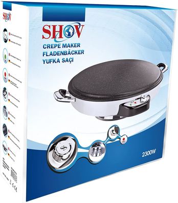 Shov Crepe Maker Fladenbäcker Yufka Saci Granit !!Gepunktet!! 2300 W