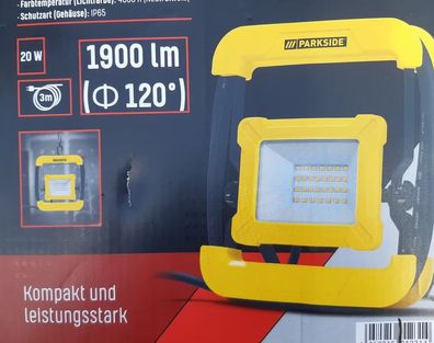 PARKSIDE® Baustrahler Arbeitsleuchte Fluter Lampe LED PAS 1900 LM A1