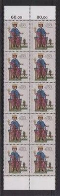 BRD 1994 postfrisch 10er Block MiNr. 1738 Kaiser Friedrich II