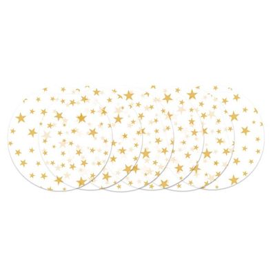 Laternenzuschnitte Sternchen gold Ø 17,5 cm, 24 Stück