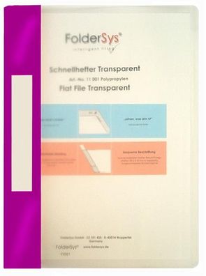 FSY Schnellhefter, Transparent, lila, 10 Stück