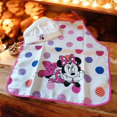 Kinderschürze Motiv Minnie Maus | Rosa