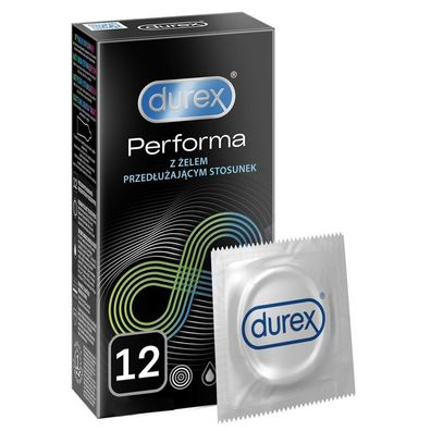 DUREX Performa Kondome mit Gleitmittel für längeres Vergnügen 12St