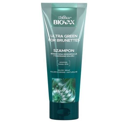 Biovax Glamour Ultra Green Für Brünetten Shampoo, 200ml - Haarpflege und Glanz