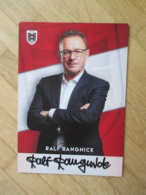 Österreich ÖFB Nationaltrainer Ralf Rangnick - handsigniertes Autogramm!!