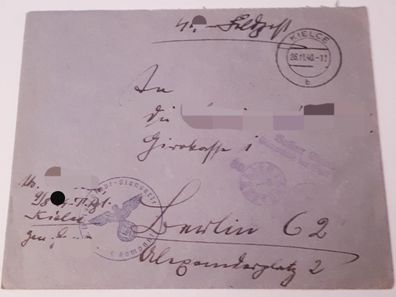 Doppel S" Feldpost Brief Kielce - Berlin 1940