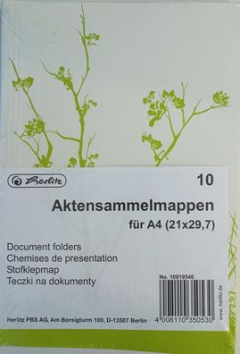 Herlitz Aktensammelmappen DIN A4 10 Stück Karton