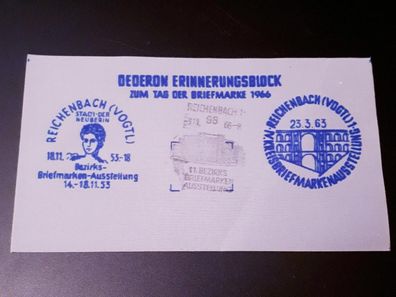 Dederon Erinnerungsblock (-blatt) Zum Tag der Briefmarke 1966