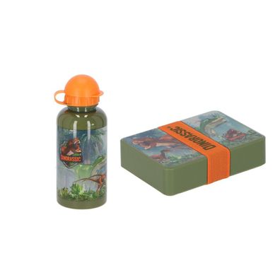 Dinorassic Kinder Lunchbox- und Trinkflaschen-Set All-in-One für unterwegs