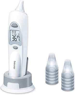 Beurer FT 58 Ohrthermometer mit Infrarot, Schutzkappen, Speicherfunktion