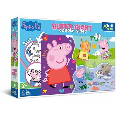 TREFL Doppelseitiges Puzzle Peppa Pig SUPER GIANT 15 Teile