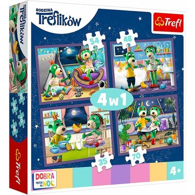 Puzzle Gute Nacht, Treflici: Abendrituale 4in1 (35,48,54,70 Stück)