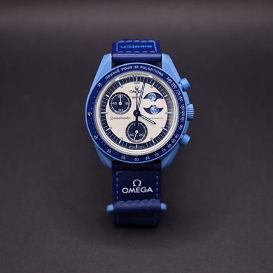 Swatch x Omega Moonswatch Mission to the SUPER BLUE Moonphase