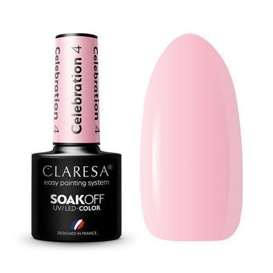 Claresa Soak Off UV/ LED Celebration, 5g - Zartes Rosa & Pfirsich Glanz