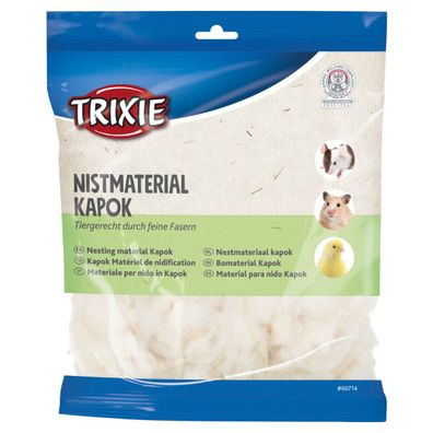 Trixie Nistmaterial Nagerbett Watte, Kapok für Vögel Nager 100 g