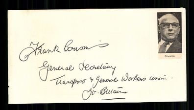 Frank Cousins 1904-1986 Politiker England Original Signiert + G 42929