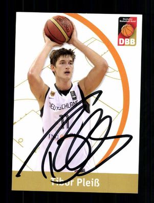 Tibor Pleiß Basketball Nationalmannschaft Original Signiert + A 238307