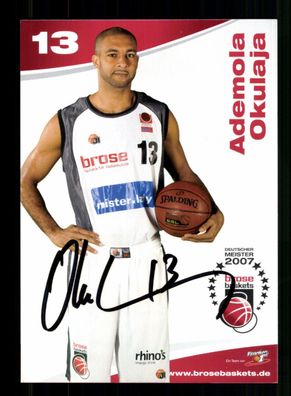 Ademola Okulaja Brose Bamberg 2006-07 Basketball Original Signiert + A 238361