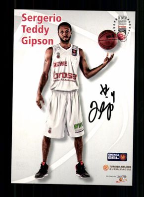 Segerio Teddy Gipson Brose Bamberg Basketball Original Signiert + A 238362