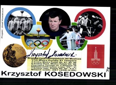 Krzysztof Kosedowski Polnischer Boxer 3. Olympia 1980 Original + A 237703