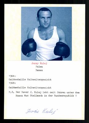 Jerzy Kulej Polnischer Boxer Olympiasieger 1964/68 Original Signiert + G 42880