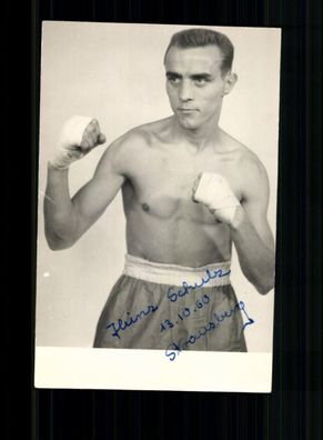 Heinz Schulz Autogrammkarte Boxer Original Signiert + A 237705