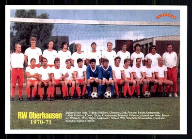 Rot Weiss Oberhausen Mannschaftskarte 1970-71