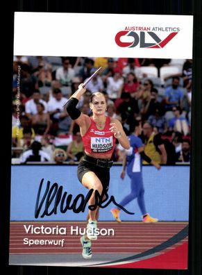 Victoria Hudson Autogrammkarte Original Signiert Leichtathletik + A 238110