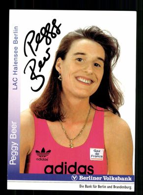 Peggy Beer Autogrammkarte Original Signiert Leichtathletik + A 238114