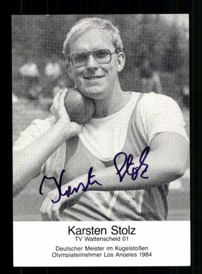 Karsten Stolz Autogrammkarte Orig Sign Leichtathletik + A 238169