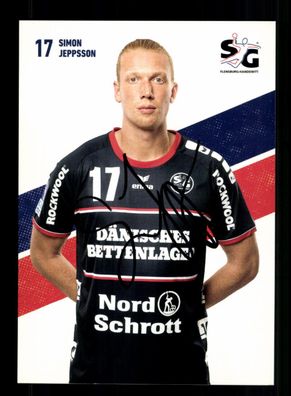 Simon Jeppsson Autogrammkarte SG Flensburg Handewitt Handball + A 237835