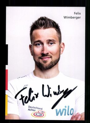 Felix Wimberger Autogrammkarte Original Signiert Rudern / Olympia + A 237897