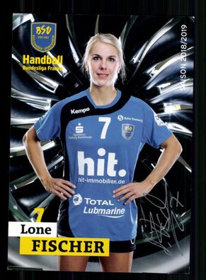 Lone Fischer Autogrammkarte Buxtehuder SV 2018-19 Handball + A 237814