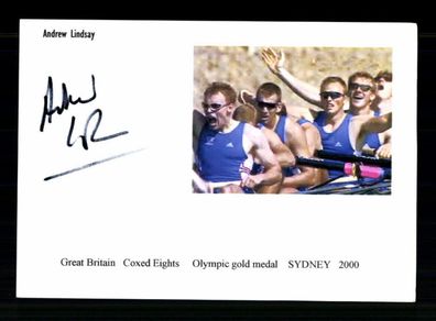 Andrew Lindsay Foto Original Signiert Rudern / Olympia + A 238029