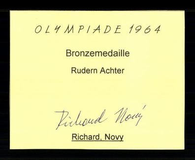 Richard Novy Original Signiert Rudern / Olympia + A 238060