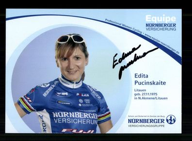 Edita Pucinskaite Autogrammkarte Original Signiert Radsport + A 237106