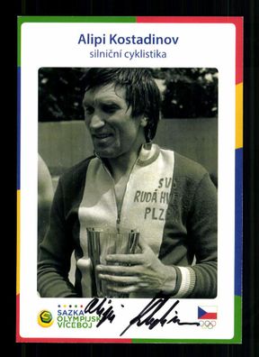 Alipi Kostandinov Tschechien 3. Olympia 1980 Radrennen Signiert + A 237060