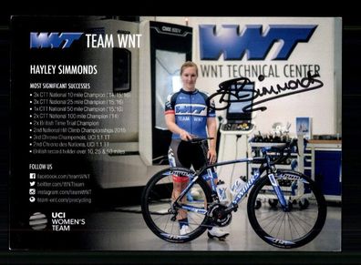 Hayley Simmonds Autogrammkarte Original Signiert Radsport + A 237109