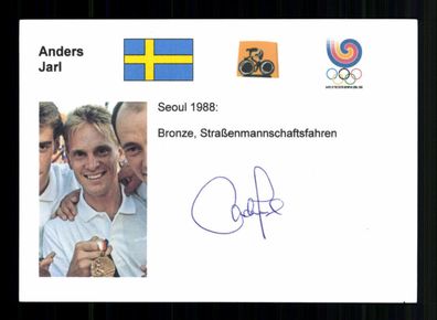 Anders Jari Schweden 3. Olympia 1988 Radrennen Original Signiert + A 237027