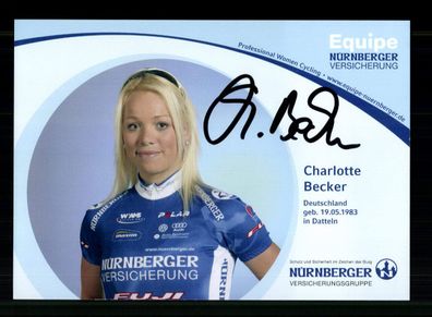 Charlotte Becker Autogrammkarte Original Signiert Radsport + A 237095