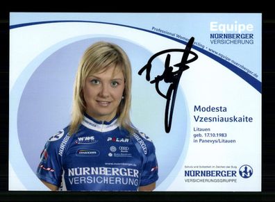 Modesta Vzesniauskaite Autogrammkarte Original Signiert Radsport + A 237105