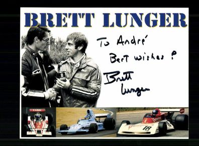 Brett Lunger Formel 1 Fahrer 1975-1978 Original Signiert + A 237280