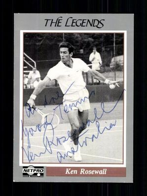 Ken Rosewall US Open Sieger 1956 Autogrammkarte Original Signiert + A 237352