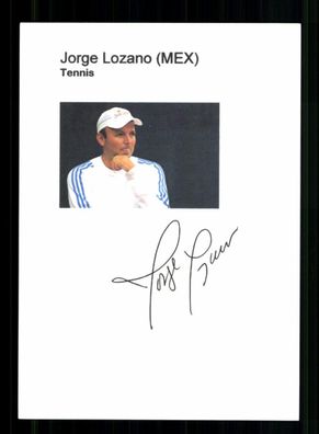 Jorge Lozano Autogrammkarte Original Signiert Tennis + A 237540