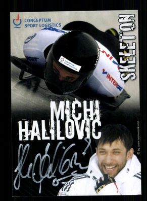 Michi Halilovic Skeleton Autogrammkarte Original Signiert + A 238706