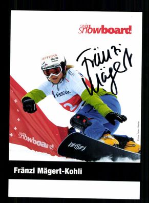 Fränzi Mägert Kohli Autogrammkarte Snowboard Original Signiert + A 238513