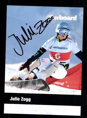 Julie Zogg Autogrammkarte Snowboard Original Signiert + A 238517