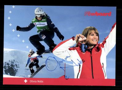 Olivia Nobs Autogrammkarte Snowboard Original Signiert + A 238544